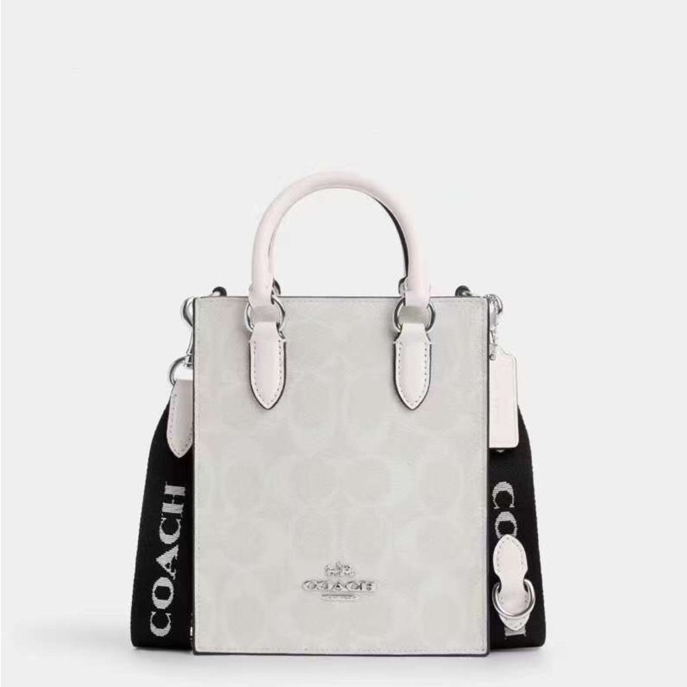 NWT Coach North South Mini Tote In Signature Canvas - Picture 3 of 14